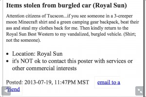 Craigslist Freaking Out!