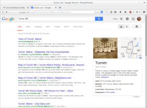 Google Search Turner, ME.